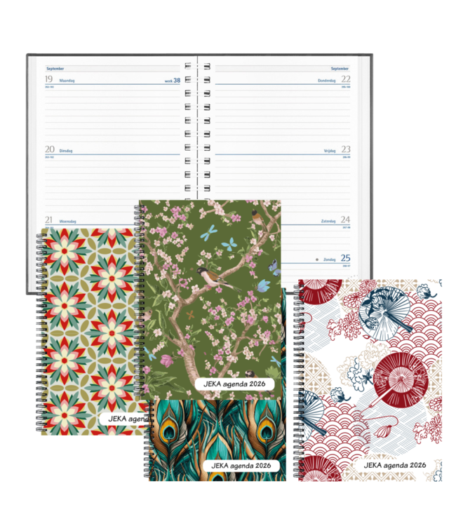 954-00-001: 8x Zakagenda H54 JEKA jr. 2026 - omslag in 4 dessins
