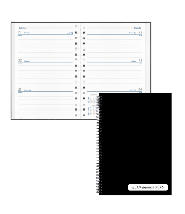 954-00-036: 5x Zakagenda H54 JEKA jr. 2026 - omslag zwart