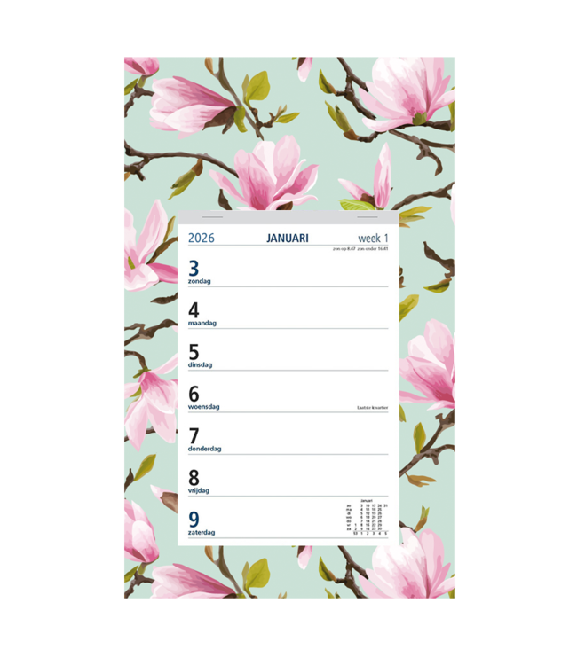 351-05-001: 12x Weekkalender 2026 op dessin schild