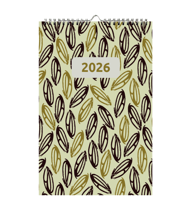 353-05-001: 12x Weekkalender 2026 wire-o, dessin