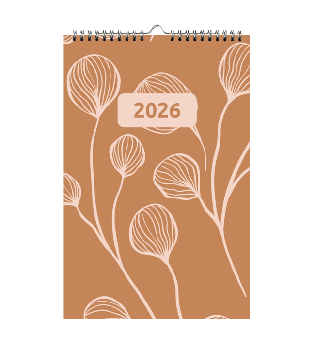 353-05-001: 12x Weekkalender 2026 wire-o, dessin