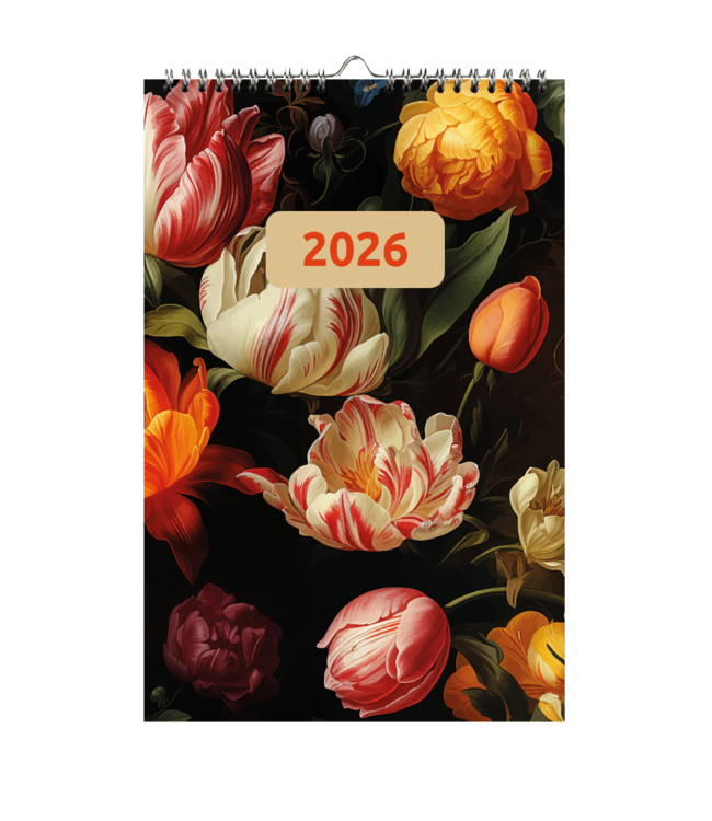 353-05-001: 12x Weekkalender 2026 wire-o, dessin