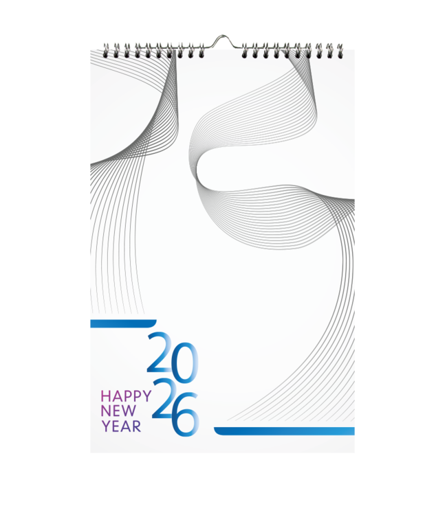 354-05-001: 10x Weekkalender 2026 wire-o, neutraal
