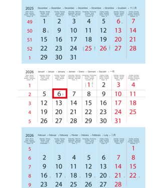 359-05-001: 5x Driemaandkalender 2027