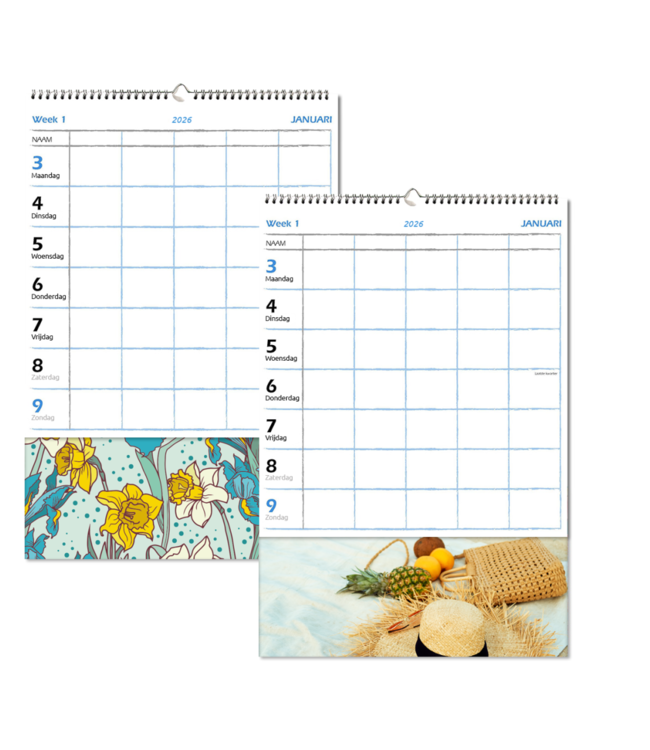 363-05-001: 4x Familieplanner op dessin schild 2026