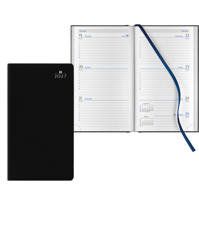935-CL-840: 5x Zakagenda H35 Bari 2027 - omslag Taggia zwart