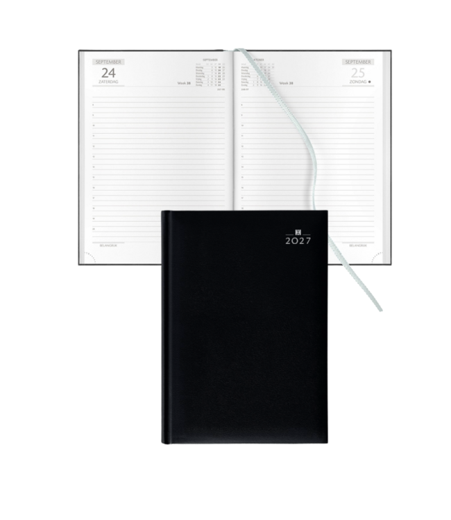 970-CL-840: 5x Bureau Agenda H70 1 dag 2027 - omslag Taggia zwart