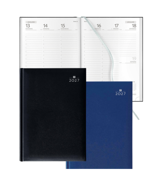 976-01-999: 5x Bureau Agenda H76 1 week 2027, kolom - omslag Balacron