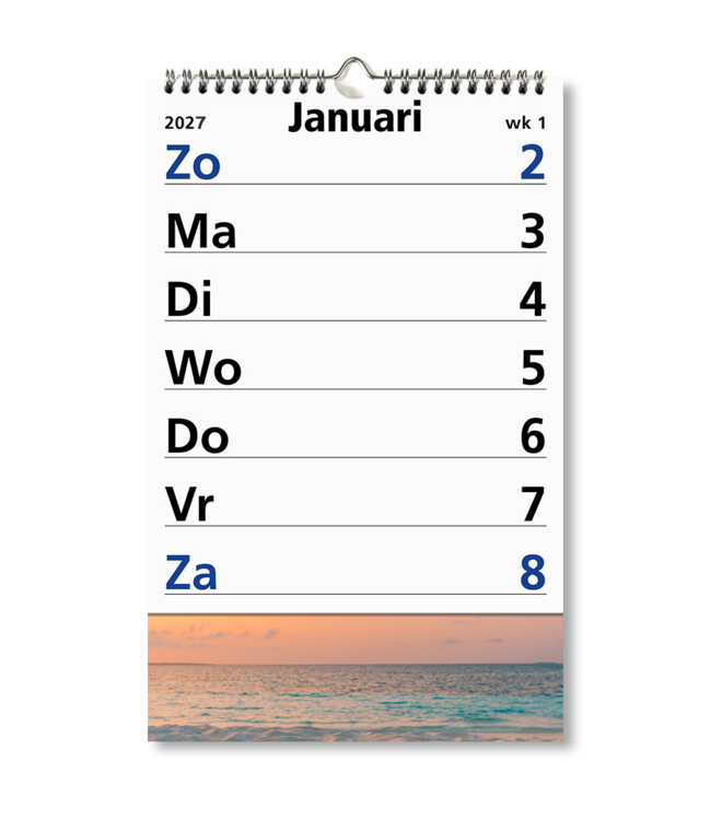 245-10-001-P: 4x Primera Grote Cijferskalender op schild 2027