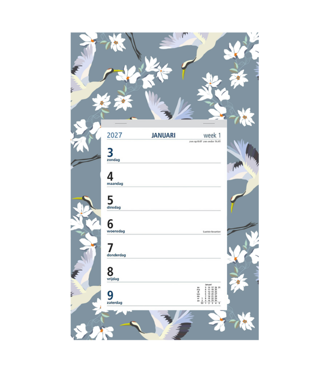 351-05-001: 12x Weekkalender 2026 op dessin schild