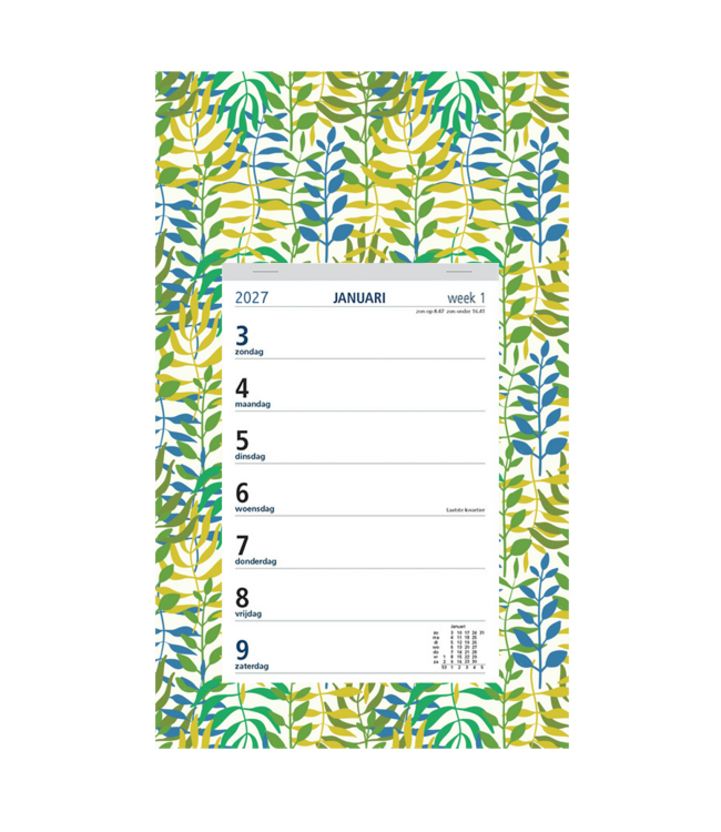 351-05-001: 12x Weekkalender 2027 op dessin schild