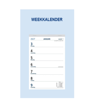 352-05-001: 10x Weekkalender 2027 op neutraal schild