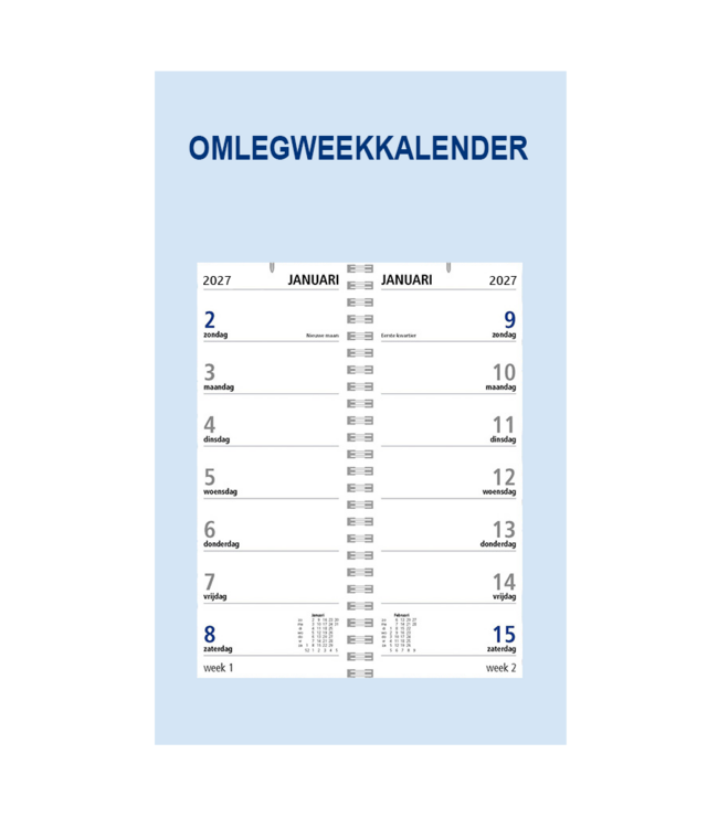 358-05-001: 10x Omlegweekkalender2027 op neutraal schild