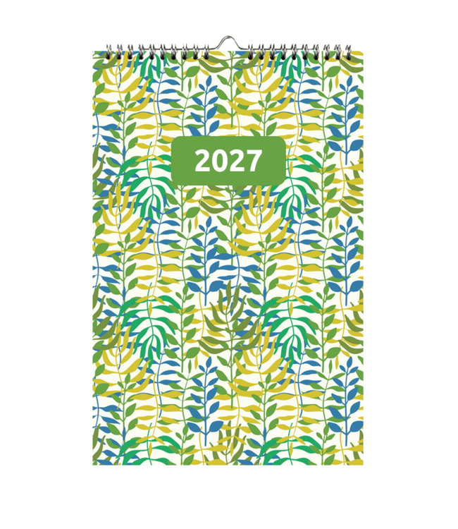 353-05-001: 12x Weekkalender 2027 wire-o, dessin dekblad