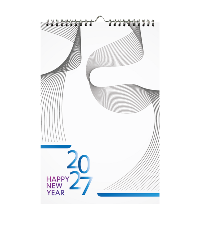 354-DZ: 50x Weekkalender 2027 wire-o, neutraal - 1 doos