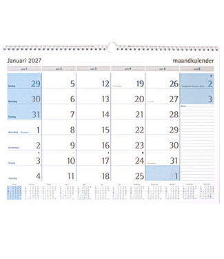 360-05-001: 10x Maandkalender 2027