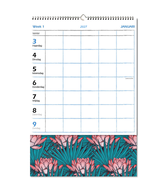 363-05-001: 4x Familieplanner op dessin schild 2027