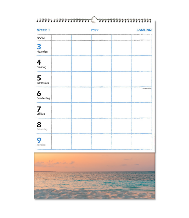 363-05-001: 4x Familieplanner op dessin schild 2027