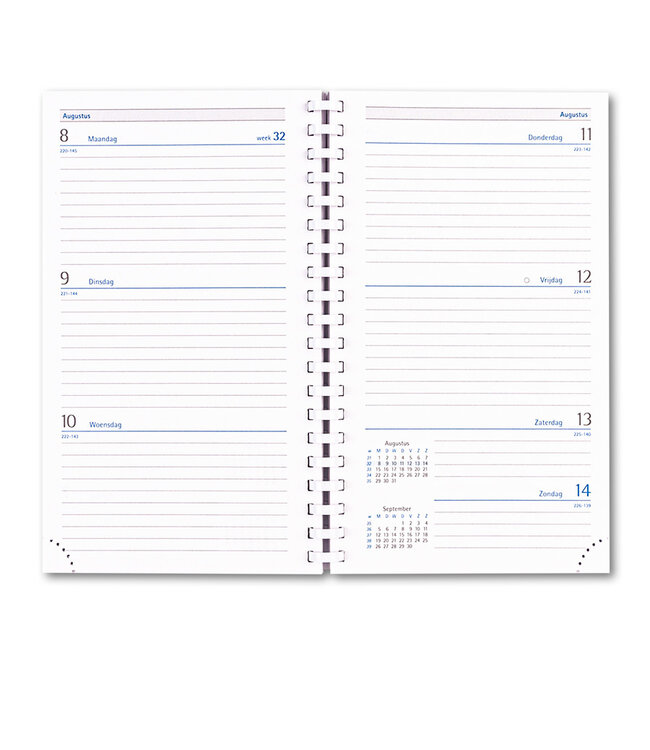 937-00-001: 5x Zakagenda H37 Milano 2027 - interieur