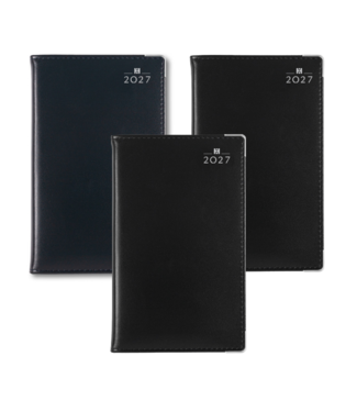 937-12-999: 3x Zakagenda H37 Milano 2027 - in lederen portefeuille