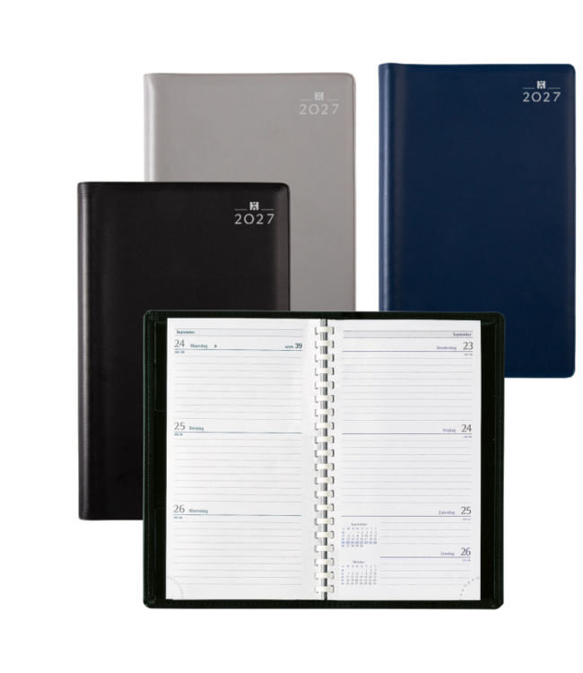 937-90-999: 8x Agenda H37 Milano 2027 - omslag PVC