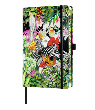 Castelli Milano 1938 Castelli Eden Zebras - notitieboek 13 x 21 cm gelinieerd