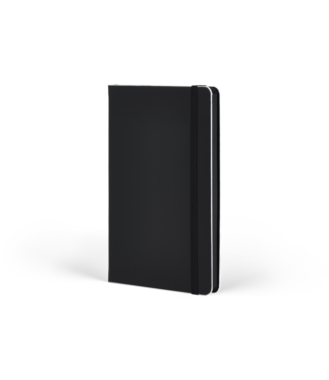Castelli Milano 1938 Castelli Black Laser White - notitieboek 13 x 21 cm gelinieerd