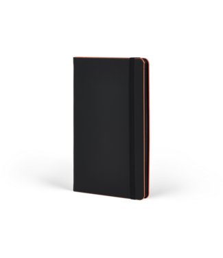 Castelli Milano 1938 Castelli Black Laser Red - notitieboek 13 x 21 cm gelinieerd