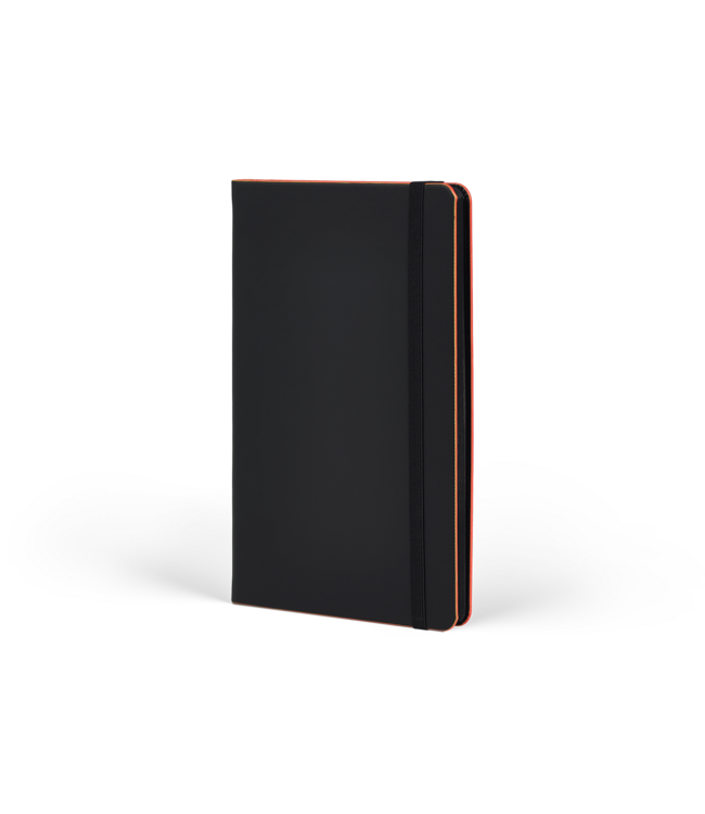 Castelli Milano 1938 Castelli Black Laser Red - notitieboek 13 x 21 cm gelinieerd