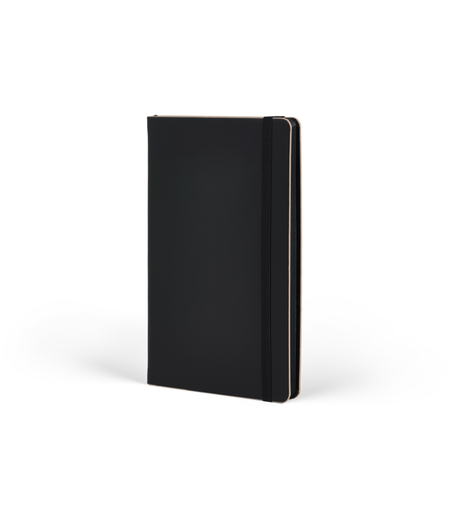 Castelli Milano 1938 Castelli Black Laser Taupe - notitieboek 13 x 21 cm gelinieerd