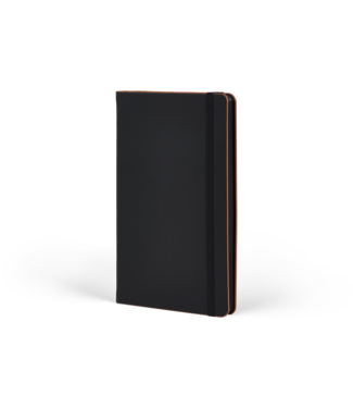 Castelli Milano 1938 Castelli Black Laser Terracotta - notitieboek 13 x 21 cm gelinieerd