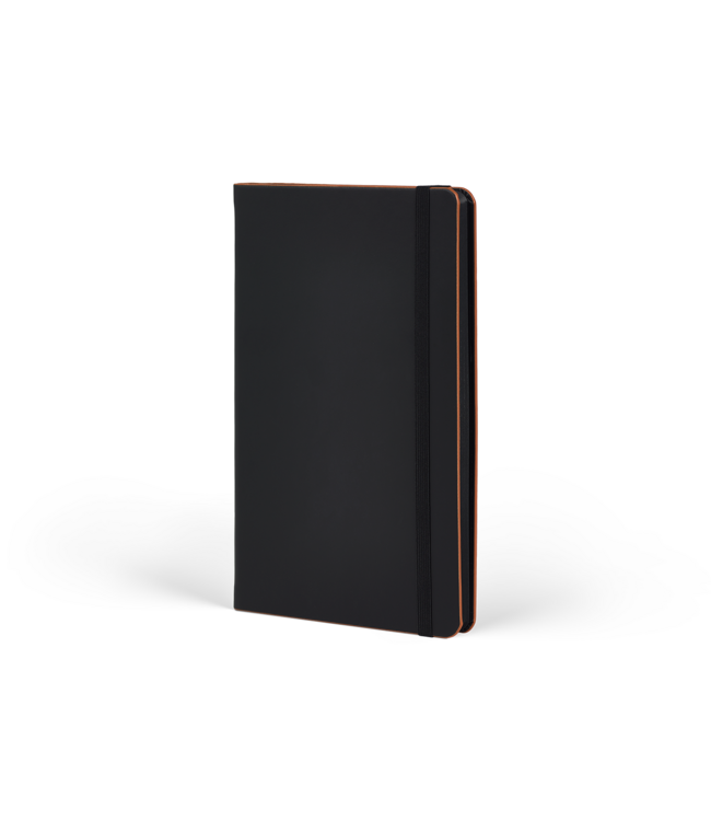 Castelli Milano 1938 Castelli Black Laser Terracotta - notitieboek 13 x 21 cm gelinieerd