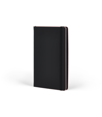 Castelli Milano 1938 Castelli Black Laser Pink - notitieboek 13 x 21 cm gelinieerd