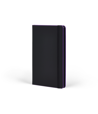 Castelli Milano 1938 Castelli Black Laser Lilac - notitieboek 13 x 21 cm gelinieerd