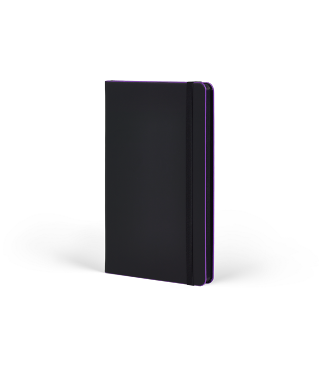 Castelli Milano 1938 Castelli Black Laser Lilac - notitieboek 13 x 21 cm gelinieerd