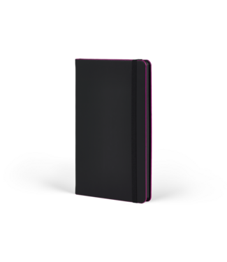 Castelli Milano 1938 Castelli Black Laser Fuchsia - notitieboek 13 x 21 cm gelinieerd
