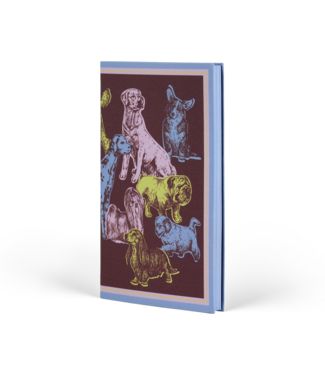 Castelli Milano 1938 Castelli Foulard Dogs Mulberry - notitieboek 13 x 21 cm gelinieerd