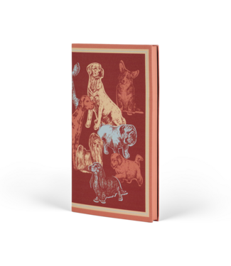Castelli Milano 1938 Castelli Foulard Dogs Coral - notitieboek 13 x 21 cm gelinieerd