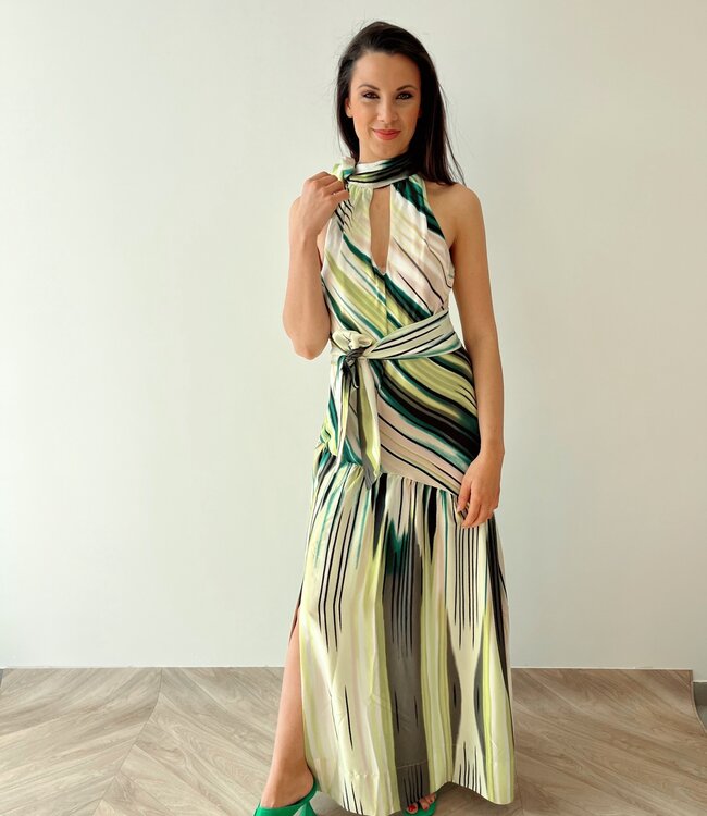 Asla plisse dress green