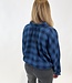 Meli blue check blouse