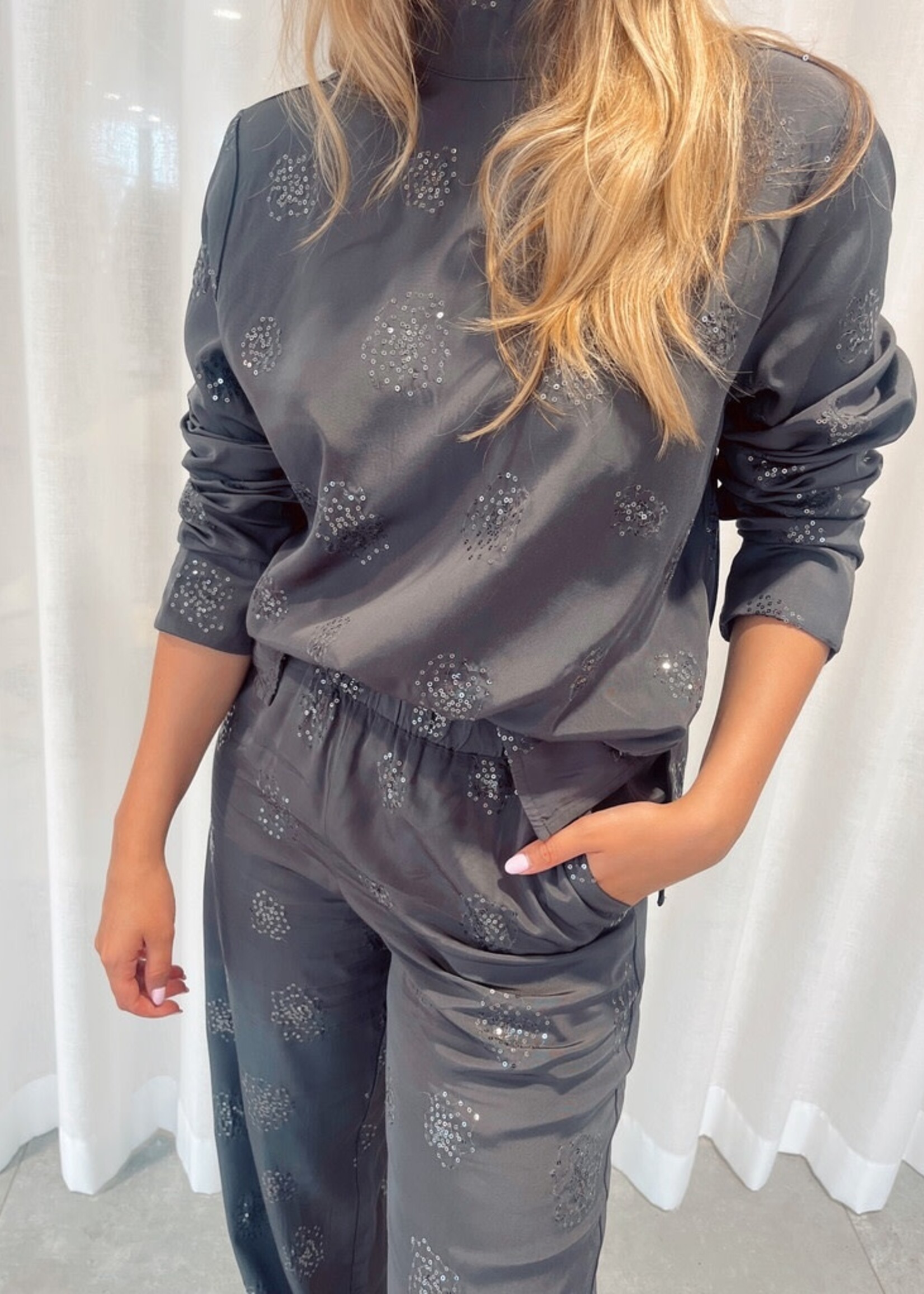 Selected Femme Astra sequin satin pant