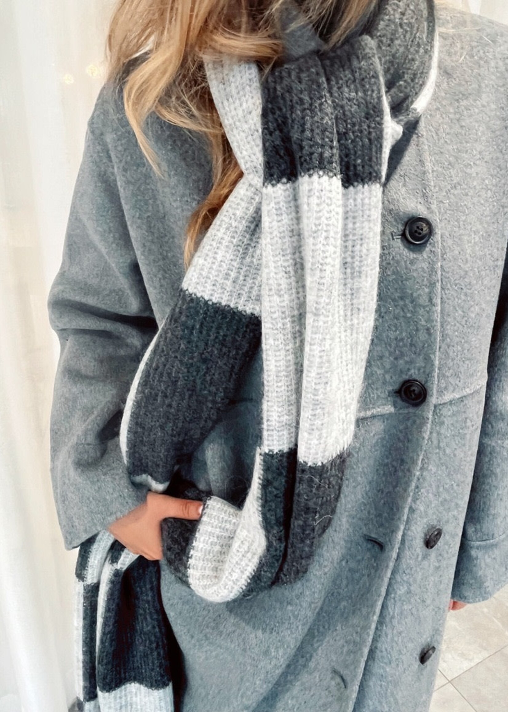 aimee the label Chiem A sjaal light grey / off white