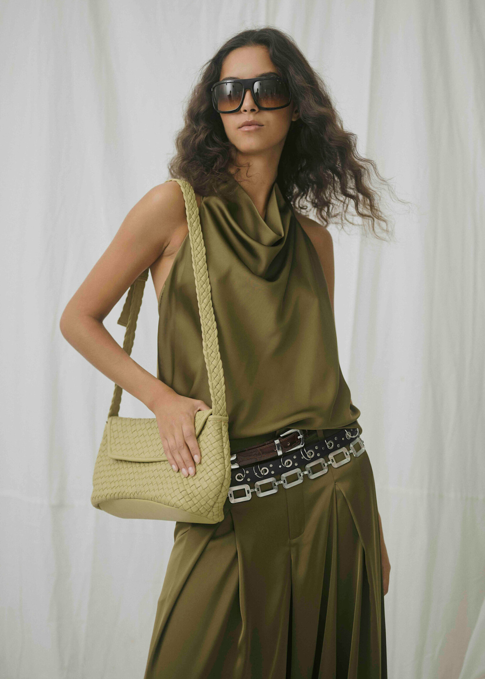 Gestuz Cerina top military olive