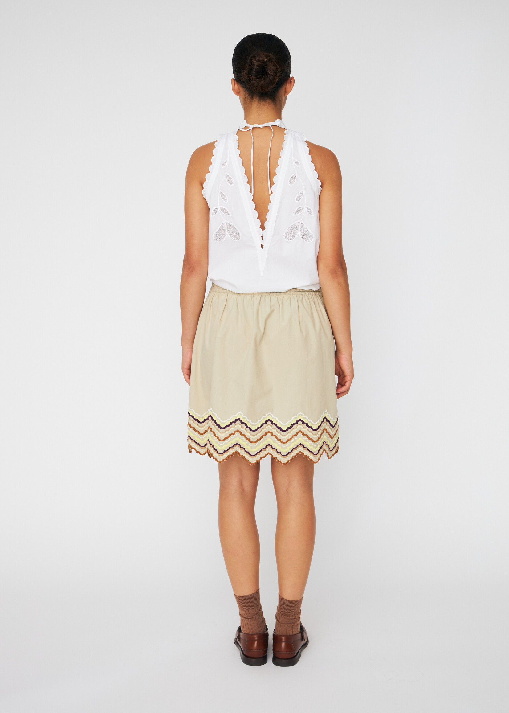 Stella Nova Embroidery Anglaise halterneck top