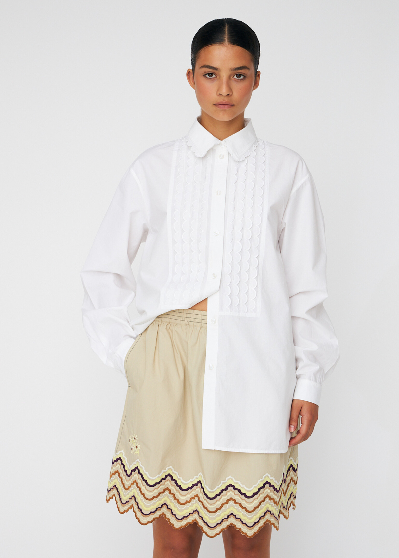 Stella Nova Cotton poplin shirt white