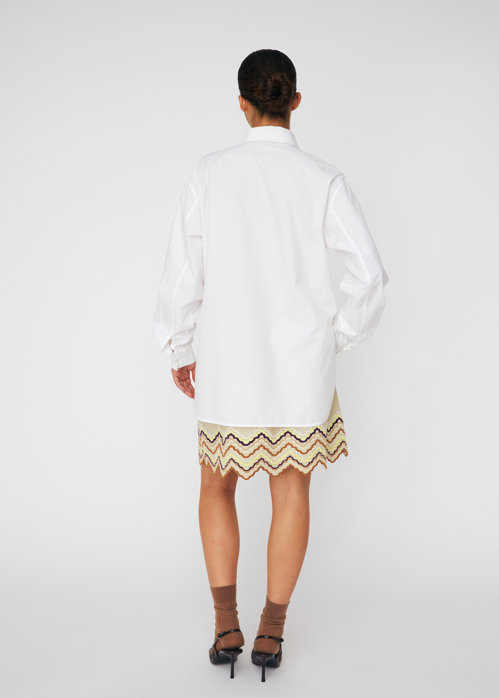 Stella Nova Cotton poplin shirt white