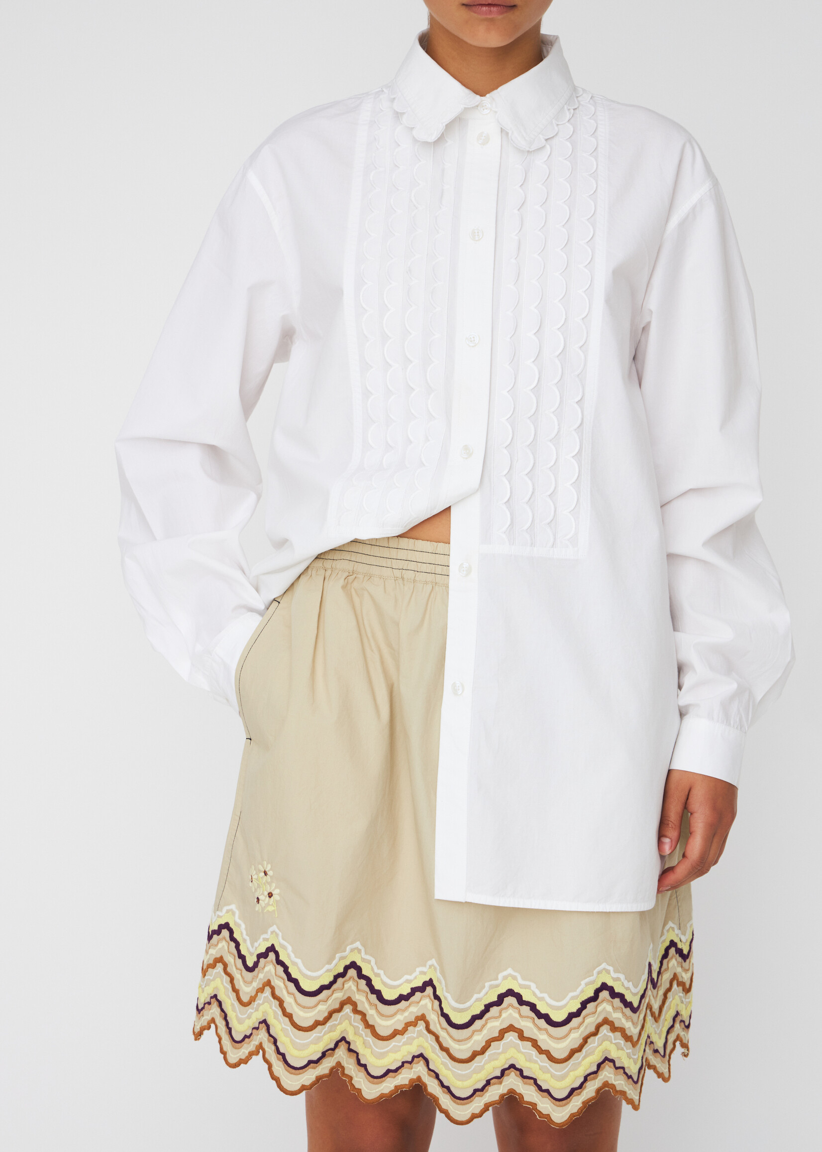 Stella Nova Cotton poplin shirt white
