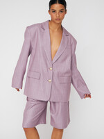 Stella Nova Striped oversized blazer light purple