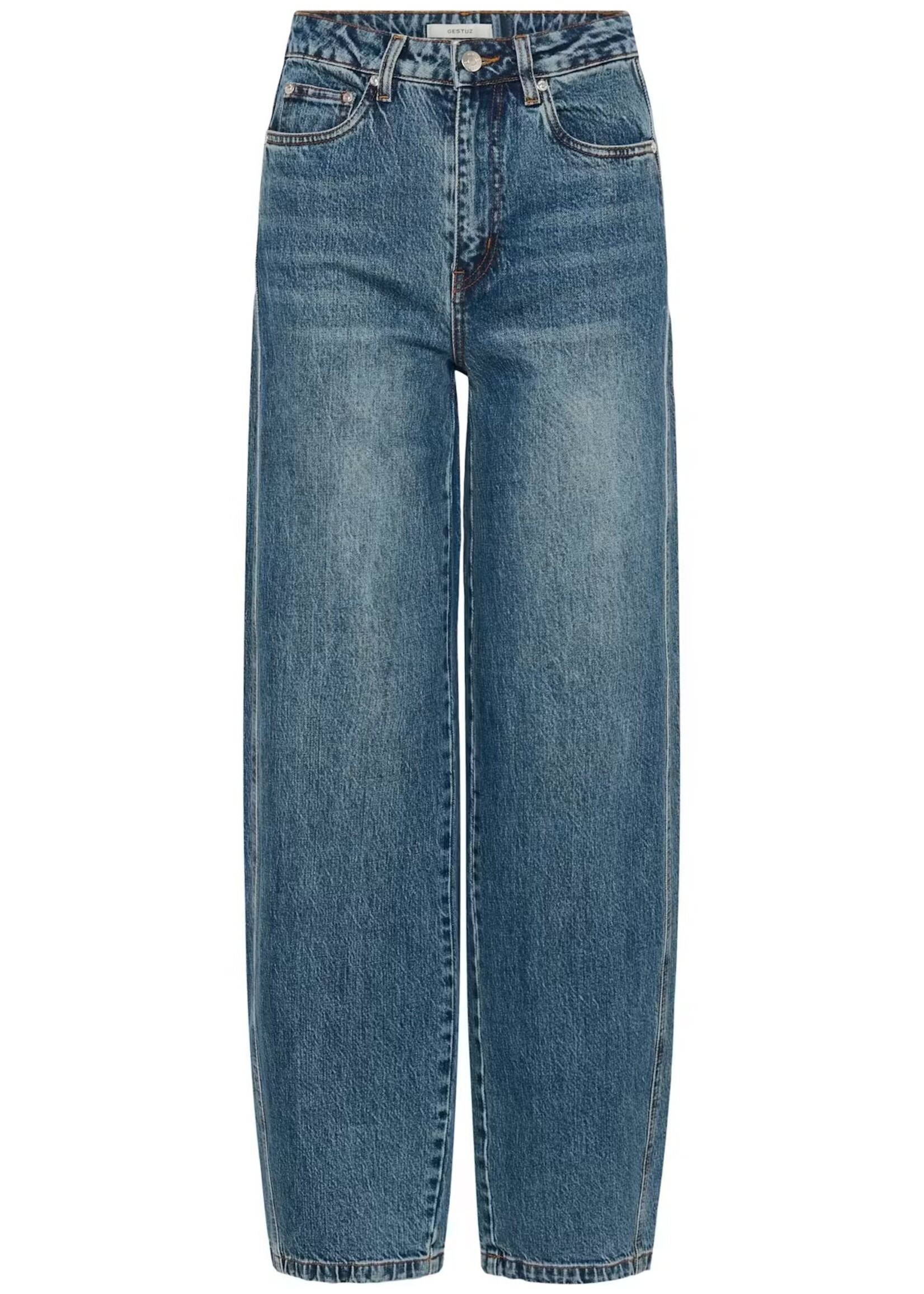Gestuz Melu barrel jeans classic mid blue
