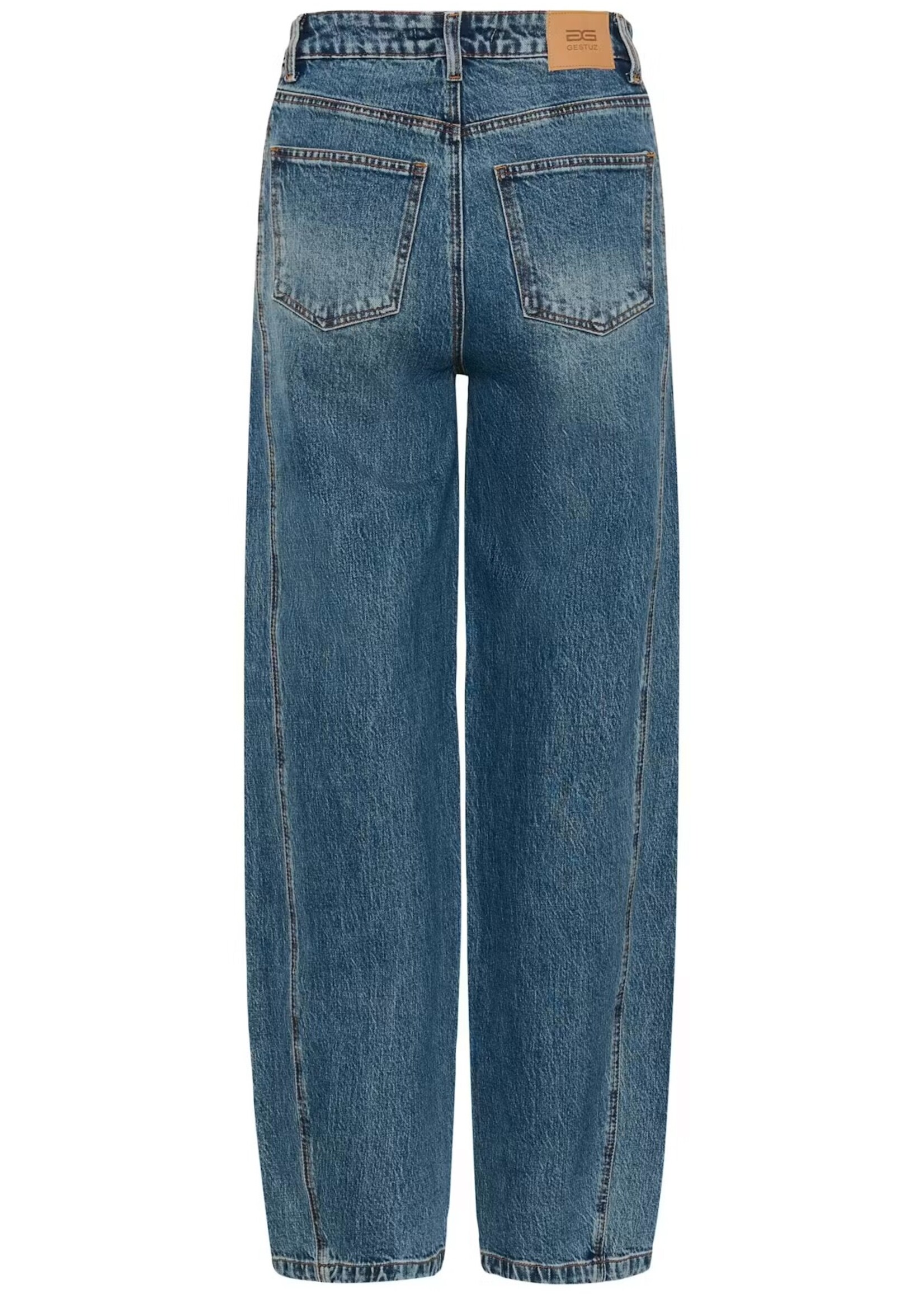 Gestuz Melu barrel jeans classic mid blue